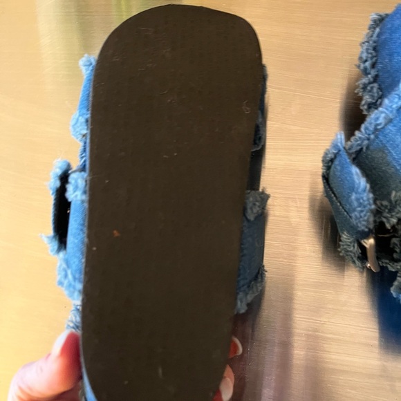 Rag & Bone Sandals Evin Denim Platform Slide - Picture 8 of 10